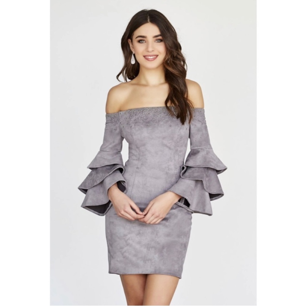 Jolene Ruffle Sleeve Tiered Dress
